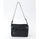 ブラック×ネイビー | [撥水/軽量]アクセントレザーコンパクトショルダーバッグ | MK MICHEL KLEIN BAG