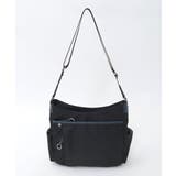 ブラック×ネイビー | [撥水/軽量]アクセントレザーショルダーバッグ | MK MICHEL KLEIN BAG