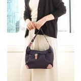 ブラウン×ピンク | [撥水/500g以下の軽量]レザーポイントナイロンショルダーバッグ | MK MICHEL KLEIN BAG