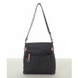 ブラウン×ピンク | [撥水/500g以下の軽量]アクセントレザースクエアショルダーバッグ | MK MICHEL KLEIN BAG