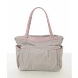 ライトグレー×ピンク | [撥水/2WAY/A4収納可]サイドポケットパイピングバッグ | MK MICHEL KLEIN BAG