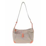 ベージュ×オレンジ | [撥水/軽量]レザーポイントナイロンショルダーバッグ | MK MICHEL KLEIN BAG