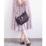 ブラウン×ピンク | [撥水/軽量]レザーポイントナイロンショルダーバッグ | MK MICHEL KLEIN BAG