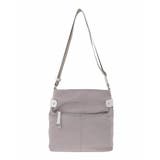 グレージュ×オフホワイト | [撥水/軽量]アクセントレザースクエアショルダーバッグ | MK MICHEL KLEIN BAG