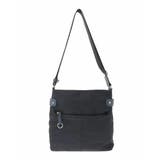 ブラック×ネイビー | [撥水/軽量]アクセントレザースクエアショルダーバッグ | MK MICHEL KLEIN BAG