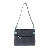 ネイビー×ライトブルー | [撥水/軽量]アクセントレザーコンパクトショルダーバッグ | MK MICHEL KLEIN BAG