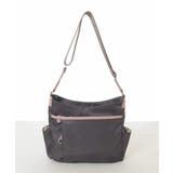 ブラウン×ピンク | [撥水/軽量]アクセントレザーショルダーバッグ | MK MICHEL KLEIN BAG