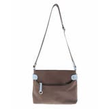 ブラウン×ライトブルー | [撥水/500g以下の軽量]アクセントレザーコンパクトショルダーバッグ | MK MICHEL KLEIN BAG