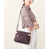 ブラウン×ピンク | [撥水/500g以下の軽量]アクセントレザーコンパクトショルダーバッグ | MK MICHEL KLEIN BAG