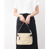 ベージュ×ブラック | [撥水/500g以下の軽量]アクセントレザーコンパクトショルダーバッグ | MK MICHEL KLEIN BAG