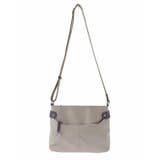グレー×パープル | [撥水/500g以下の軽量]アクセントレザーコンパクトショルダーバッグ | MK MICHEL KLEIN BAG