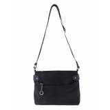 ダークグレー×ネイビー | [撥水/500g以下の軽量]アクセントレザーコンパクトショルダーバッグ | MK MICHEL KLEIN BAG