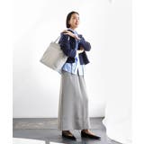 [A4収納可]異素材ジョイントスクエアトートバッグ | MK MICHEL KLEIN BAG | 詳細画像17 