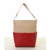 ベージュ×レッド | [2WAY]バイカラーデザインバッグ | MK MICHEL KLEIN BAG