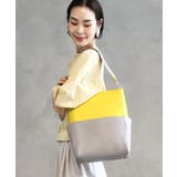 イエロー×グレー | [2WAY]バイカラーデザインバッグ | MK MICHEL KLEIN BAG