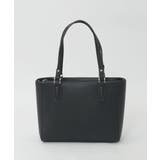 ブラック | [2WAY/A4収納可]合成皮革エンボスビジネストート | MK MICHEL KLEIN BAG