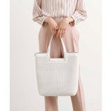 ホワイト | 【インナーポーチ付き】パンチングスクエアバッグ | MK MICHEL KLEIN BAG