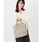 アイボリー | [A4収納可/300g以下の軽量]ギャザーデザインナイロントートバッグ | MK MICHEL KLEIN BAG