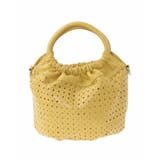 マスタード | [2WAY]パンチングデザインラウンドミニバッグ | MK MICHEL KLEIN BAG