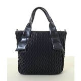 ネイビー | [2WAY]リンクルデザインシャイニーハンドルバッグ | MK MICHEL KLEIN BAG