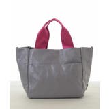 グレー×ピンク | [2WAY]バイカラーコーティングキャンバストート | MK MICHEL KLEIN BAG