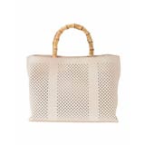 ベージュ | [2WAY]バンブーハンドルパンチングバッグ | MK MICHEL KLEIN BAG