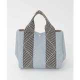 ライトブルー | [2WAY/インバッグ付き]ヘリンボーンハンドルミニトートバッグ | MK MICHEL KLEIN BAG
