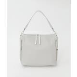 ライトグレー×シルバー | [2WAY]合成皮革パンチングワンショルダースクエアバッグ | MK MICHEL KLEIN BAG