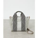 ライトグレー | [2WAY/ポーチ付き]ラメアクセントメッシュトートバッグ | MK MICHEL KLEIN BAG