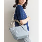 ライトブルー×グレー | [2WAY/軽量]コンパクトオープンスクエアバッグ | MK MICHEL KLEIN BAG