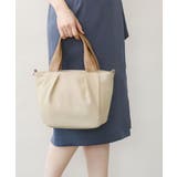 アイボリー×ブラウン | [2WAY/軽量]コンパクトオープンスクエアバッグ | MK MICHEL KLEIN BAG