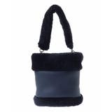 ネイビー | [2WAY]合成皮革ミニバケツバッグ | MK MICHEL KLEIN BAG