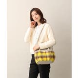 イエロー | [2WAY]ニュアンスチェックラウンドトートバッグ | MK MICHEL KLEIN BAG