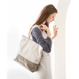 アイボリー | カウレザー切り替えデザイントートバッグ | MK MICHEL KLEIN BAG
