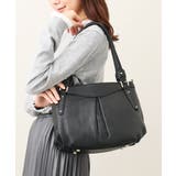 ブラック | [2WAY]フロントタックラウンドトートバッグ | MK MICHEL KLEIN BAG