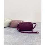 パープル | ダブルファスナーカウレザーショルダーバッグ | MK MICHEL KLEIN BAG