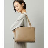 [2WAY/A4収納可]メタルポイント牛革トートバッグ | MK MICHEL KLEIN BAG | 詳細画像1 