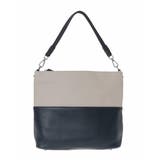 ネイビー | [2WAY]バイカラースクエアレザーバッグ | MK MICHEL KLEIN BAG