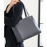 [2WAY/A4収納可]メタルポイント牛革トートバッグ | MK MICHEL KLEIN BAG | 詳細画像1 