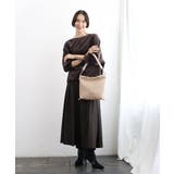 [2WAY]タックデザイン牛革スクエアショルダーバッグ | MK MICHEL KLEIN BAG | 詳細画像14 