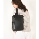 ブラック | [A4収納可]レザースクエアデザインリュック | MK MICHEL KLEIN BAG
