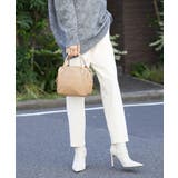 ベージュ | [2WAY]カウレザースクエアミニトートバッグ | MK MICHEL KLEIN BAG