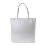 シルバー | [A4収納可]カウレザースクエアトートバッグ | MK MICHEL KLEIN BAG