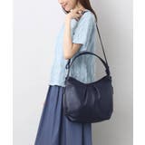 ネイビー | [2WAY]カウレザーワンハンドルバッグ | MK MICHEL KLEIN BAG