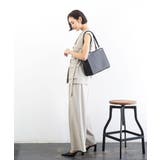 [2WAY/A4収納可]メタルポイント牛革トートバッグ | MK MICHEL KLEIN BAG | 詳細画像14 