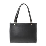 ブラック | [2WAY/A4収納可]メタルポイント牛革トートバッグ | MK MICHEL KLEIN BAG