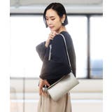 シルバー | [300g以下の軽量]カウレザーシリンダーバッグ | MK MICHEL KLEIN BAG