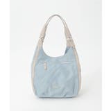 ライトブルー | [2WAY]異素材ジョイントラウンドナイロントート | MK MICHEL KLEIN BAG