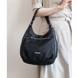 ブラック | [2WAY]異素材ジョイントラウンドナイロントート | MK MICHEL KLEIN BAG