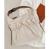 アイボリー | [2WAY/A4収納可]ギャザーポケットナイロンデザインバッグ | MK MICHEL KLEIN BAG
